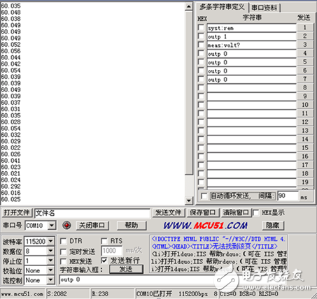 IT6874A测量LED灯参数：60V/20mA 用时约150ms